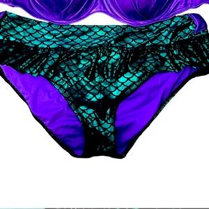 Disney brand bikini bottom mermaid color